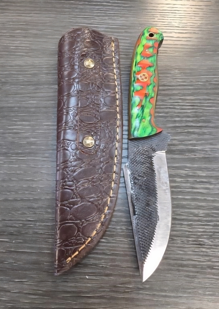 Green/Red Handle Fixed-Blade