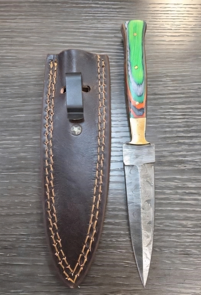 Green/orange/grey Handle Dagger 