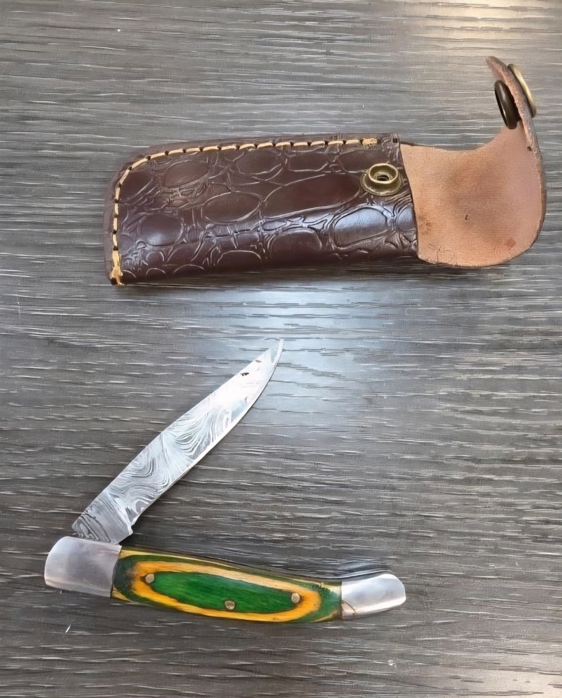 Green/Yellow Handle Pocket Knife