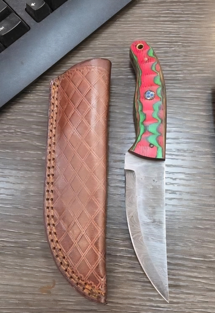 Red/Green Handle Fixed-Blade
