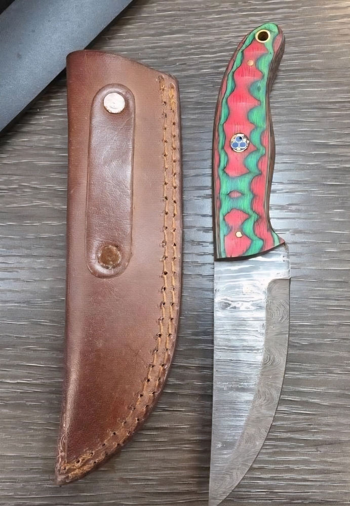Red/Green Handle Fixed-Blade