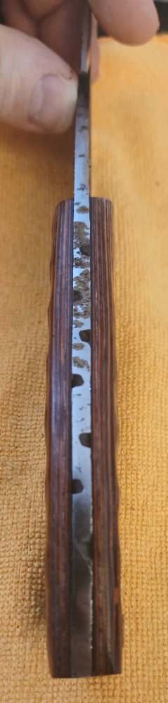 Reddish/Orange and Grey Fixed-Blade