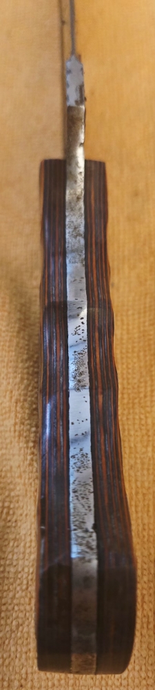 Reddish/Orange and Grey Fixed-Blade