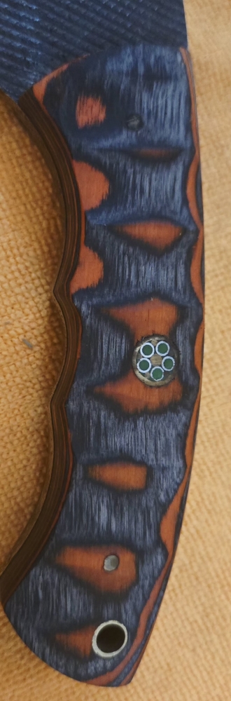 Reddish/Orange and Grey Fixed-Blade