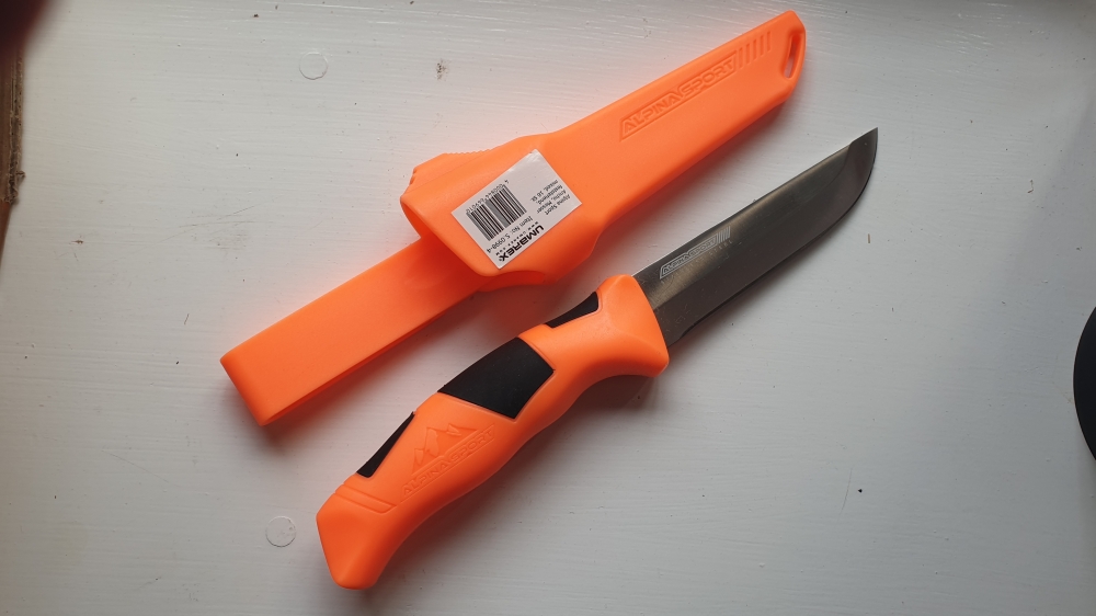 Umarex Alpina Sport Ancho Fixed Blade Outdoor Knife (High-Vis Orange) - 5.0998-4