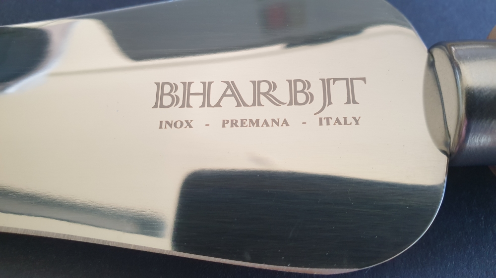 Bharbit Premana Square Tip Hard Cheese Knife 14cm - AISI 420MoV Italian Stainless Steel