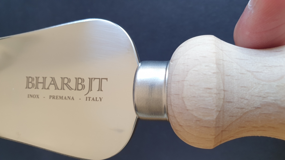Bharbit Premana Square Tip Hard Cheese Knife 14cm - AISI 420MoV Italian Stainless Steel