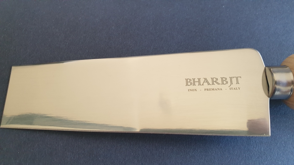 Bharbit Vercelli Model Hard Cheese Knife 15cm - Beech Wood Handle - AISI 420MoV Stainless Steel
