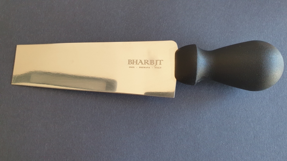 Bharbit Vercelli Model Hard Cheese Knife 15cm - Overmolded Polypropylene Handle - AISI 420MoV Stainless Steel