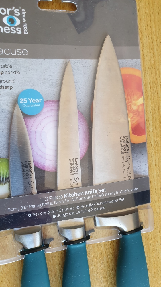 Taylor's Eye Witness Syracuse 3-Piece Kitchen Knife Set - Air Force Blue (RST1S2A)