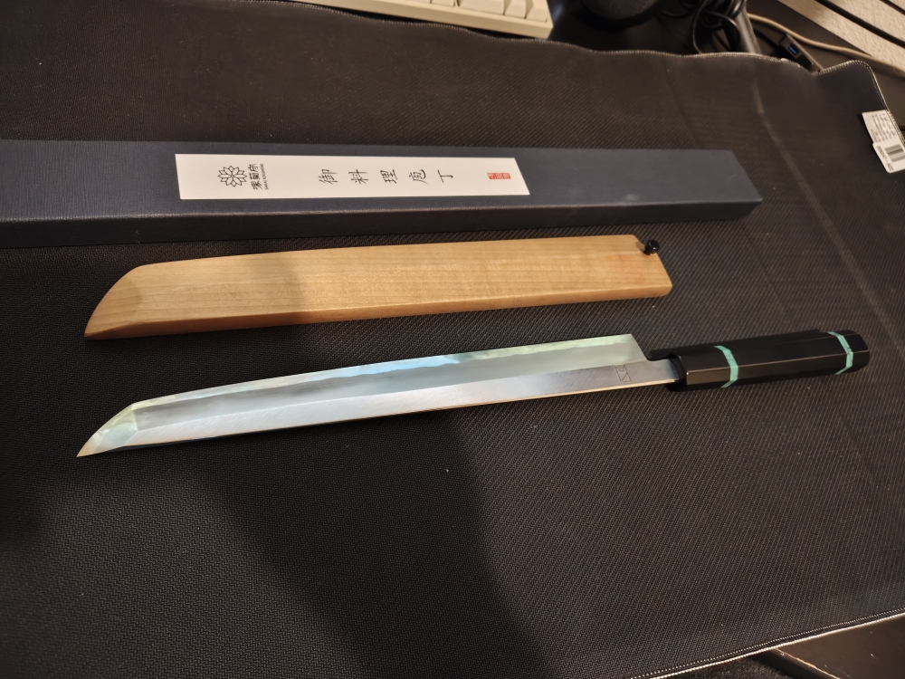 Sakai kikumori Ren: 300mm Blue#1 Sakimaru Yanagiba