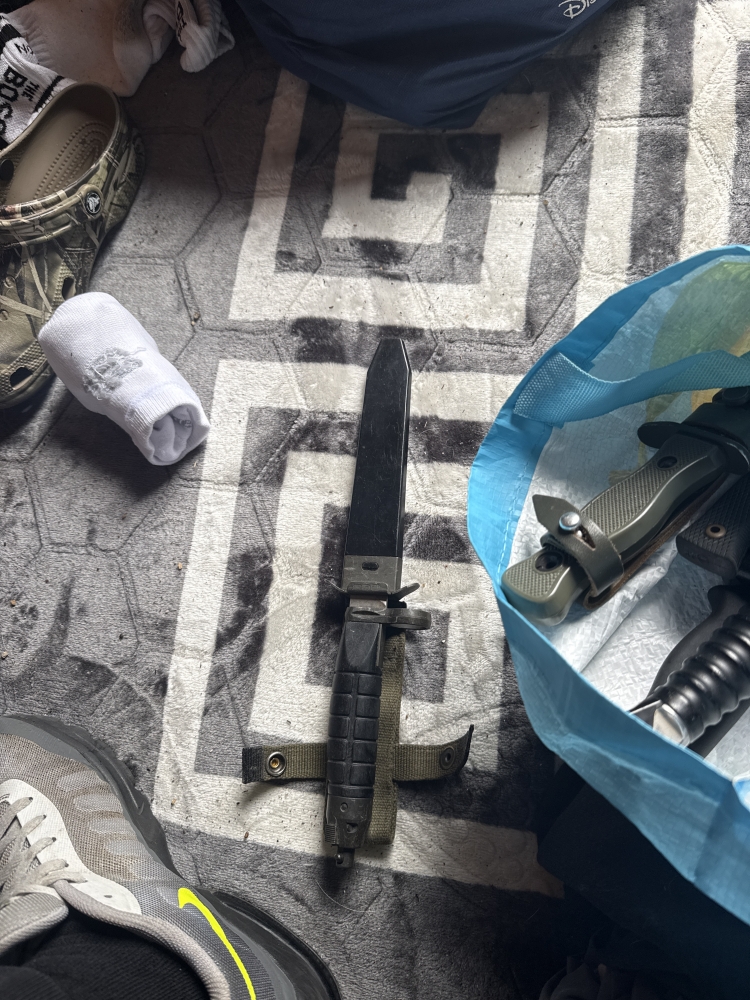 Got a lot going f knives bowee knives war knives ram bow knives old ones 