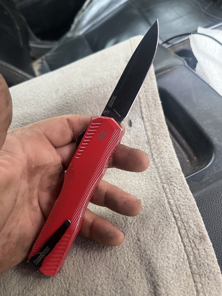 Kershaw red 50th anniversary switchblade 
