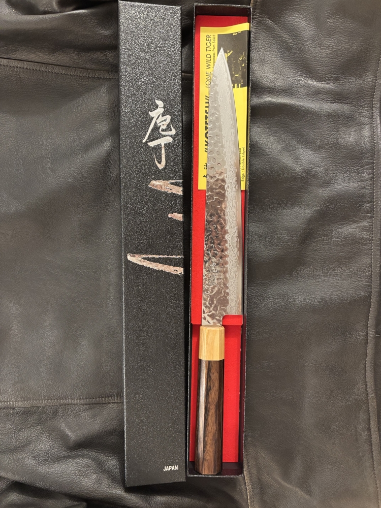Kotetsu Sujihiki VG-10 Damascus 240mm (9.5\") - Yasuda
