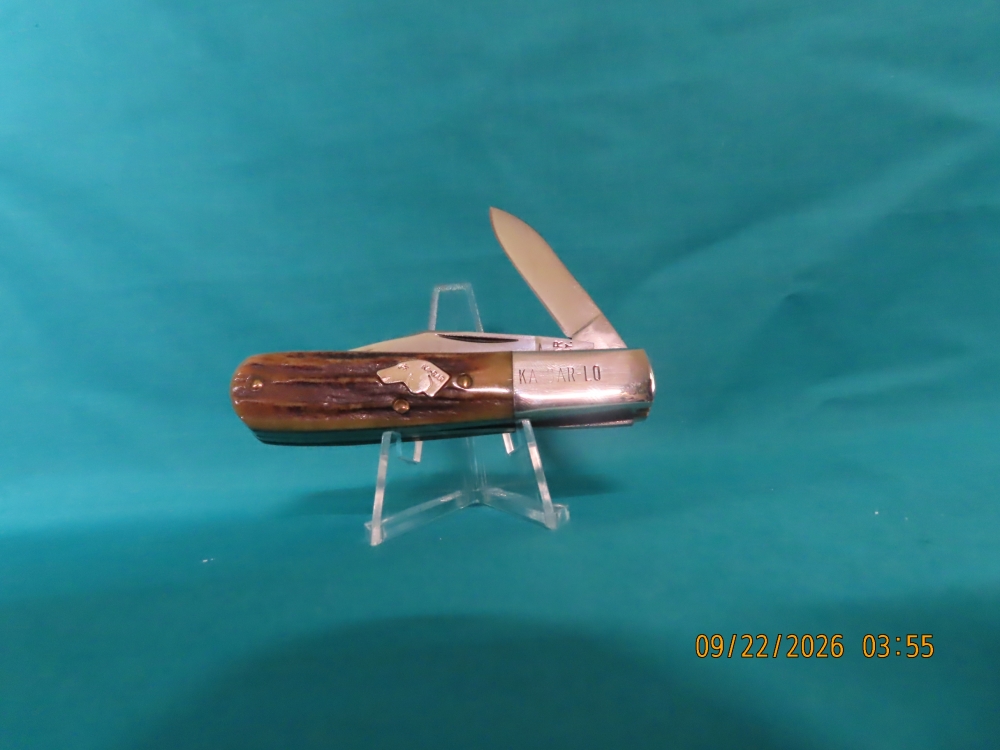 KA-BAR- (KNIFE COLLECTOR CLUB); \"DOG HEAD BARLOW\" or the KA-BAR-LO NIB w/ papers
