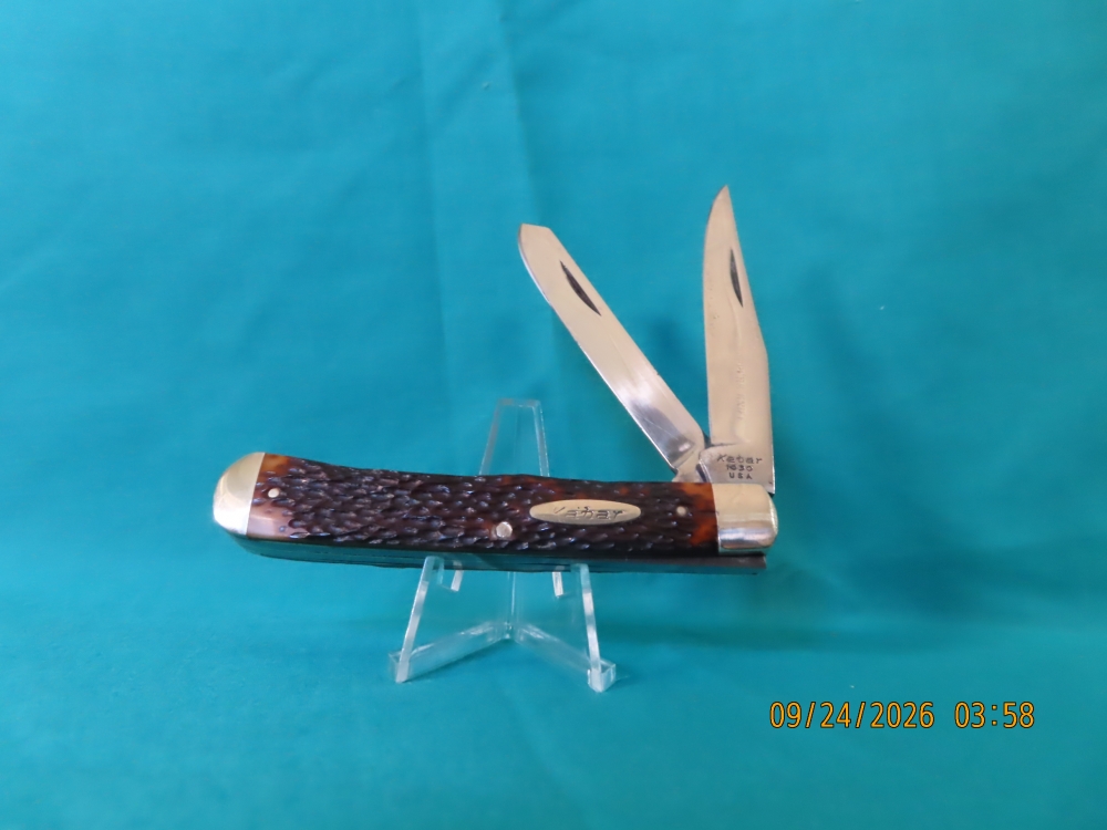 KA-BAR POCKETKNIFE, # 1030, TRAPPER 2 BLADE.