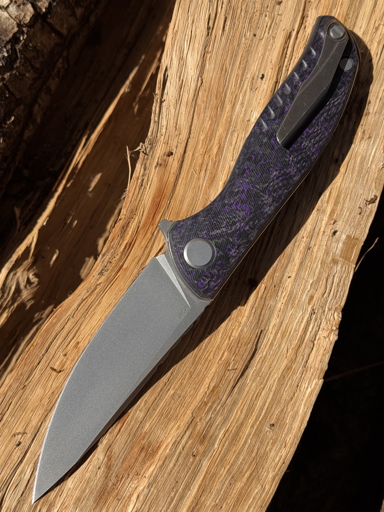 Shirogorov F3NS M390 purple carbon fibre 
