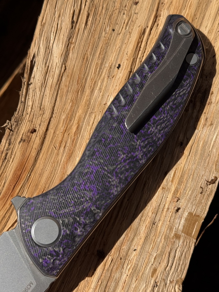 Shirogorov F3NS M390 purple carbon fibre 