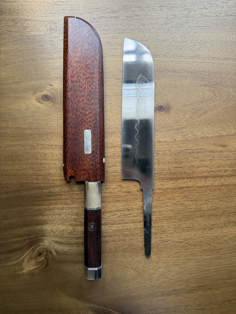 Tatsuo Ikeda White #2 Honyaki Usuba – Custom Handle & Saya
