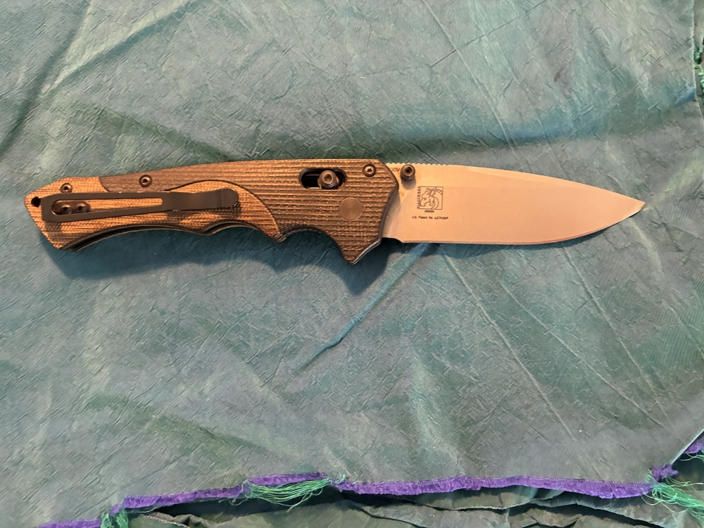 Benchmade Knife BM615 Mini-Rukus, Black & OD Green G-10