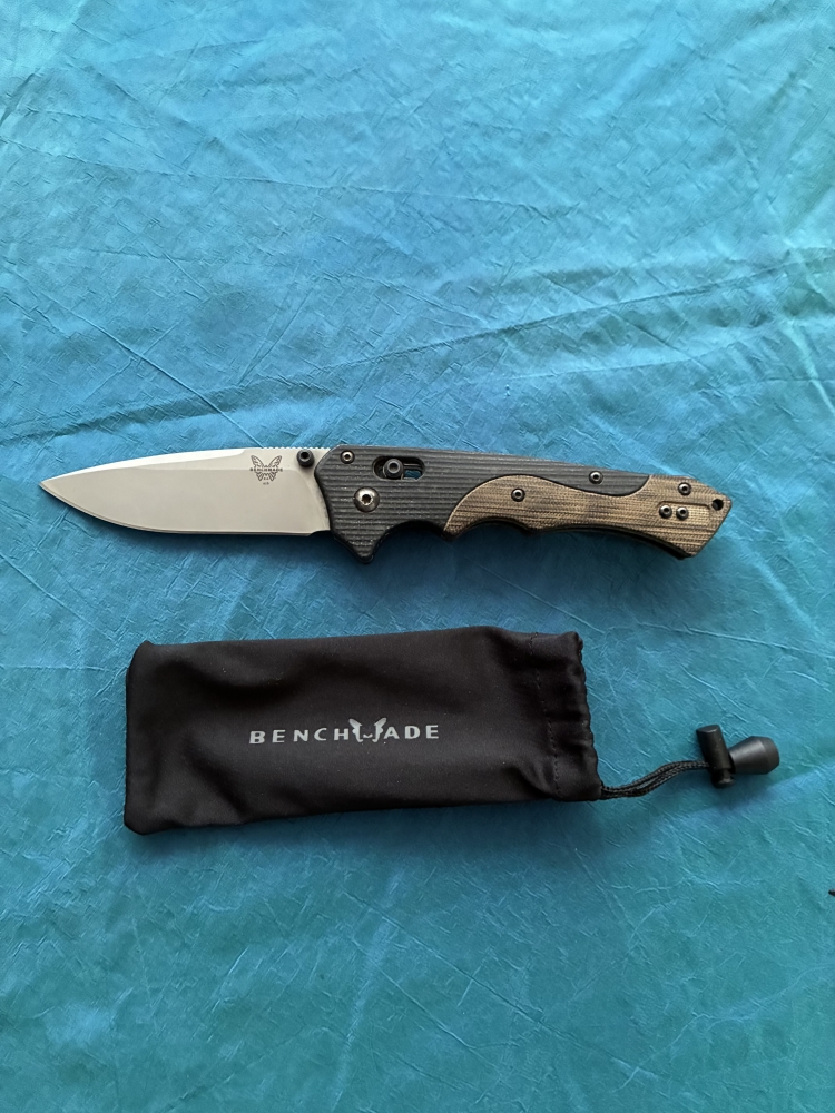Benchmade Knife BM615 Mini-Rukus, Black & OD Green G-10