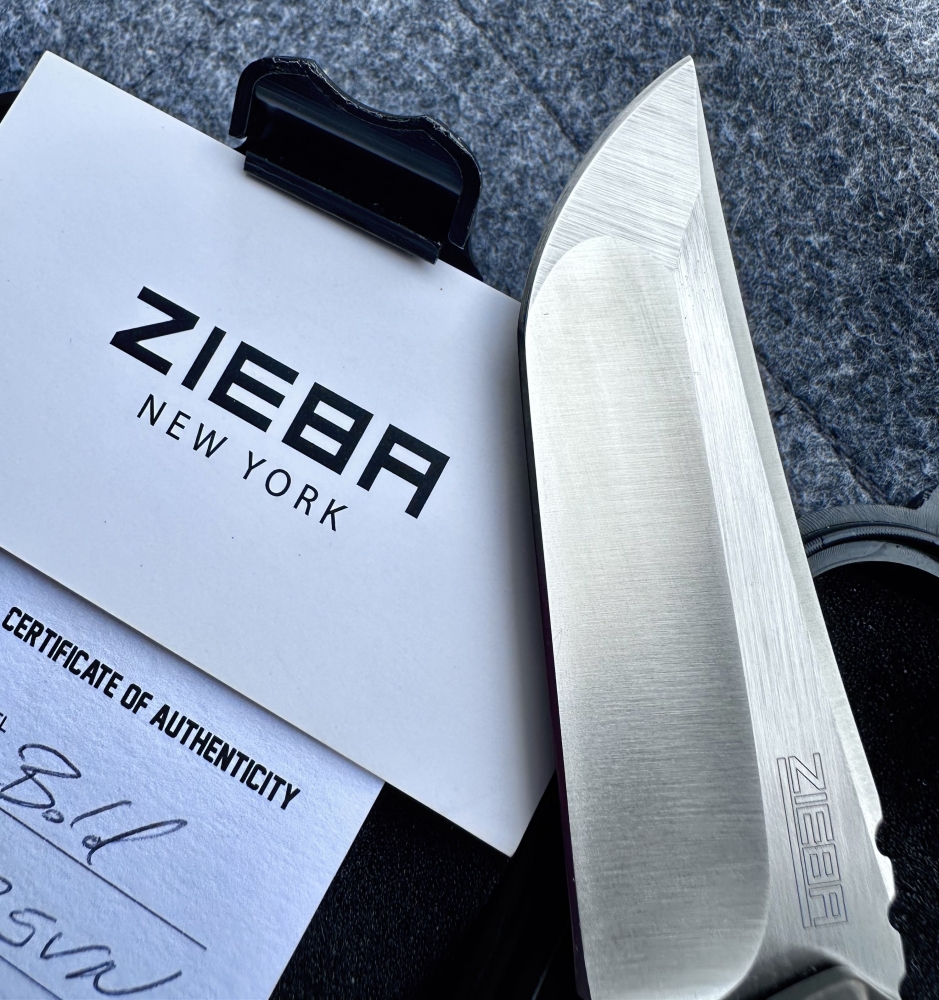 Zieba Knives x Nick Chuprin Knives Collaboration custom Bold in Bronze special edition box & papers NOS 