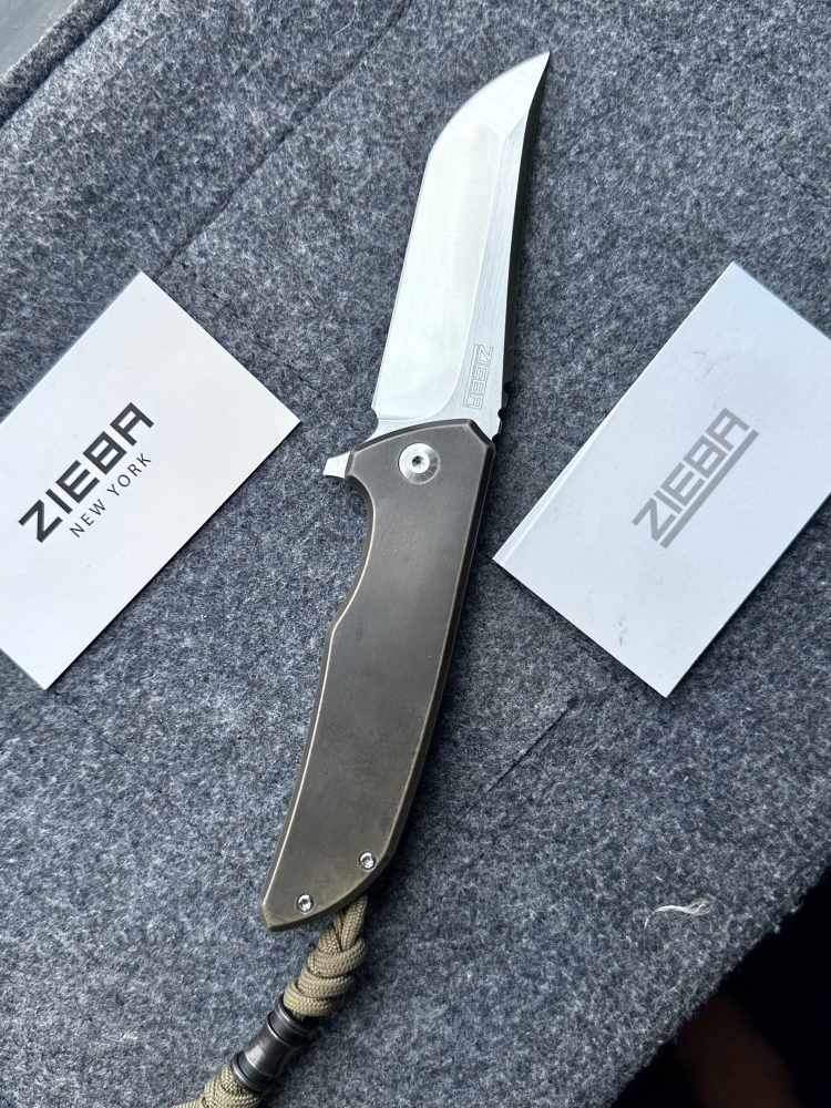 Zieba Knives x Nick Chuprin Knives Collaboration custom Bold in Bronze special edition box & papers NOS 
