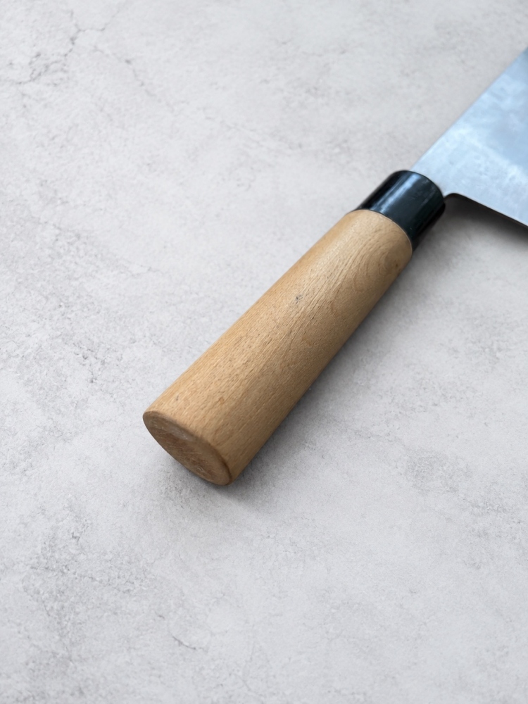 Japanese Nakiri Kitchen Knife – Traditional Japanese Marking – Used