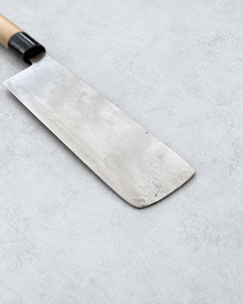 Japanese Nakiri Kitchen Knife – Traditional Japanese Marking – Used