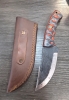 Reddish/Orange and Grey Fixed-Blade