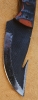 Reddish/Orange and Grey Fixed-Blade