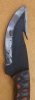 Reddish/Orange and Grey Fixed-Blade