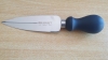 Bharbit Milano Model Lance Shaped Hard Cheese Knife 14cm - Black Polypropylene Handle - AISI 420MoV Stainless Steel