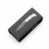 Handmade Copper Damascus Pocket Knife, Camel Bone Handle Folding Knife with Sheath