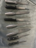 8 kitchen knives 