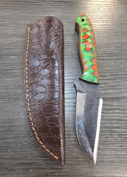 Green/Red Handle Fixed-Blade
