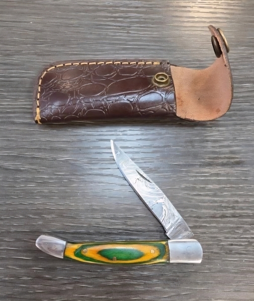 Green/Yellow Handle Pocket Knife