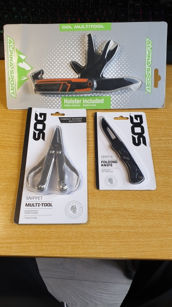 SOG & Alpina Sport Everyday Carry EDC Multi-Tool & Knife 3-Piece Set (Snippet, Centi II, ODL)