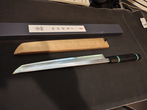 Sakai kikumori Ren: 300mm Blue#1 Sakimaru Yanagiba