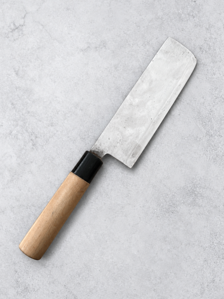 Japanese Nakiri Kitchen Knife – Traditional Japanese Marking – Used