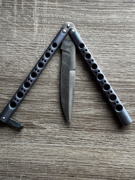 Benchmade 42A Bali-Song Butterfly Knife First Production 203/500 Anodized Titanium 