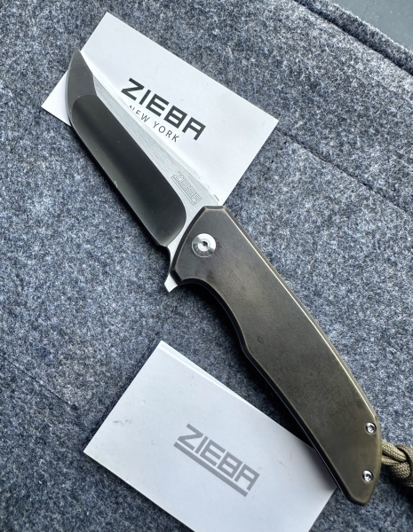 Zieba Knives x Nick Chuprin Knives Collaboration custom Bold in Bronze special edition box & papers NOS 