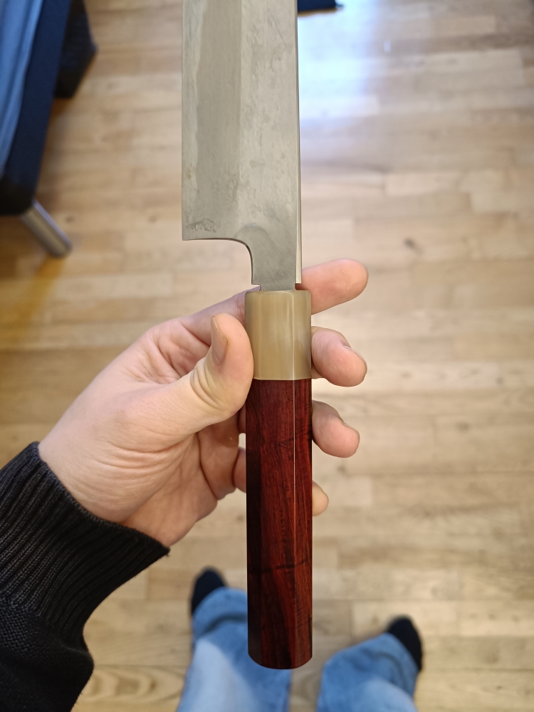 Kagekiyo 210 kiritsuke Rosewood handle