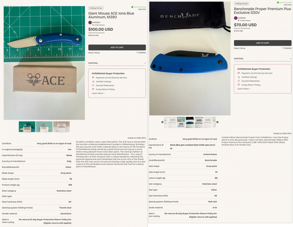 ACE Iona and Benchmade Proper Bundle