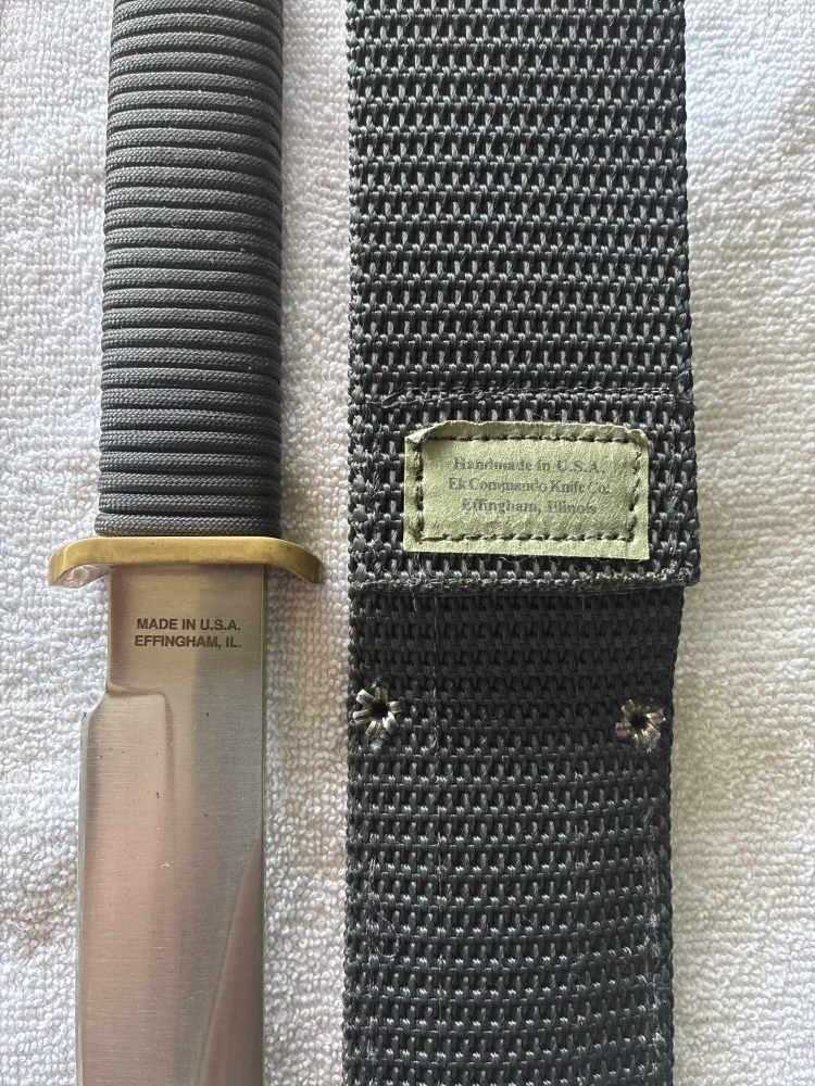 EK commando, bowling knife, Paracord handle Fixed blade, new condition with sheath