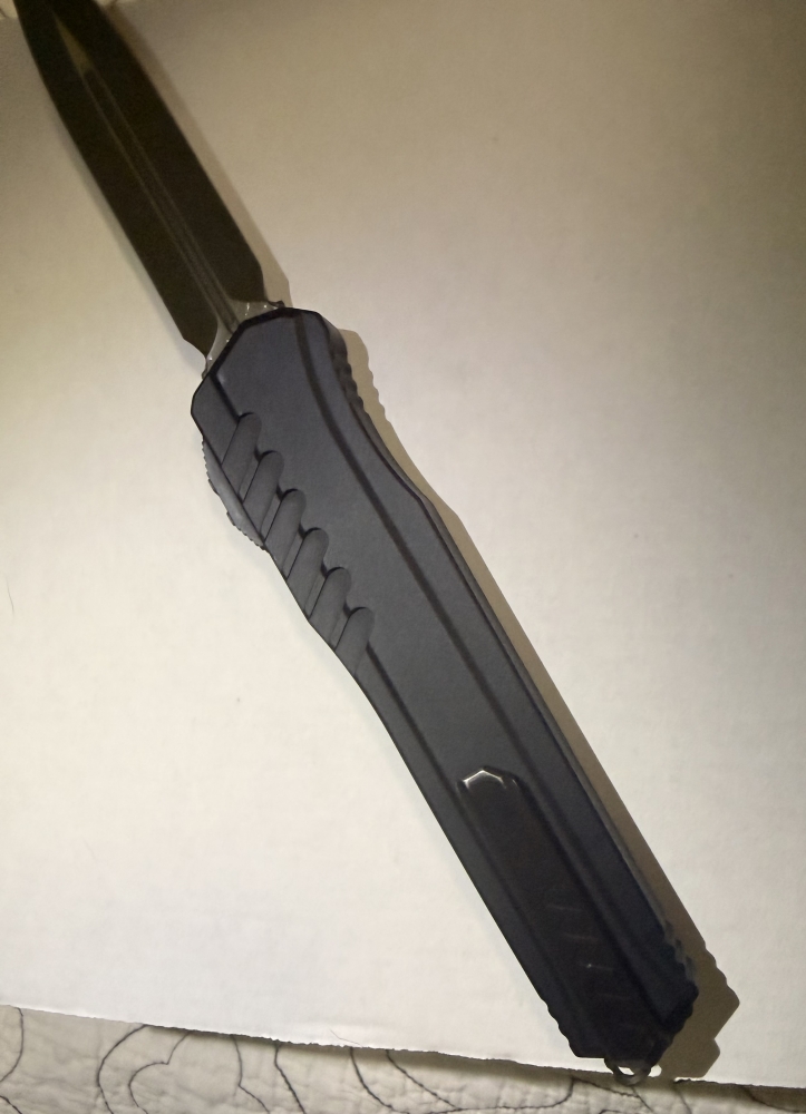Microtech Cypher MK7 Double Edged Limited Edition OD Green Blade w/ Black Accents