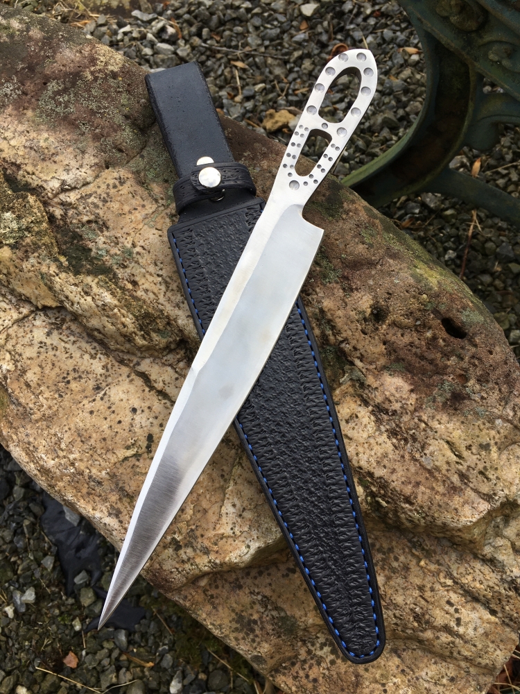 Drop Point Fantasy Style Kitchen Knife w/ Integral Handle 