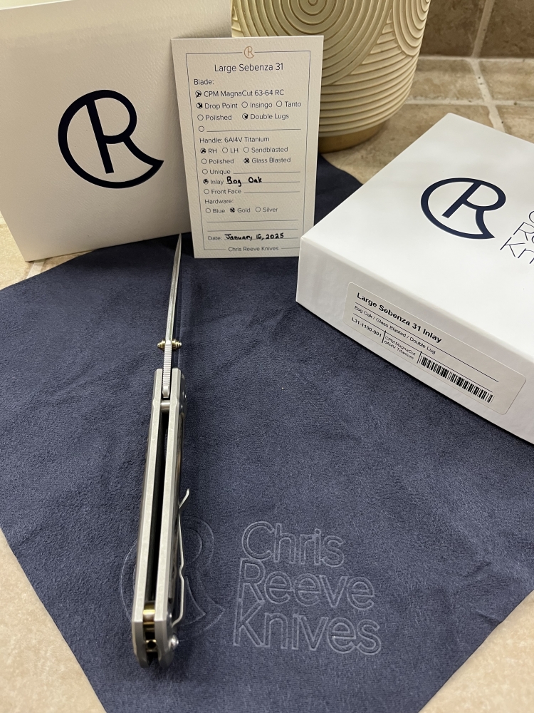 Chris Reeve Large Sebenza 31 Bog Oak 