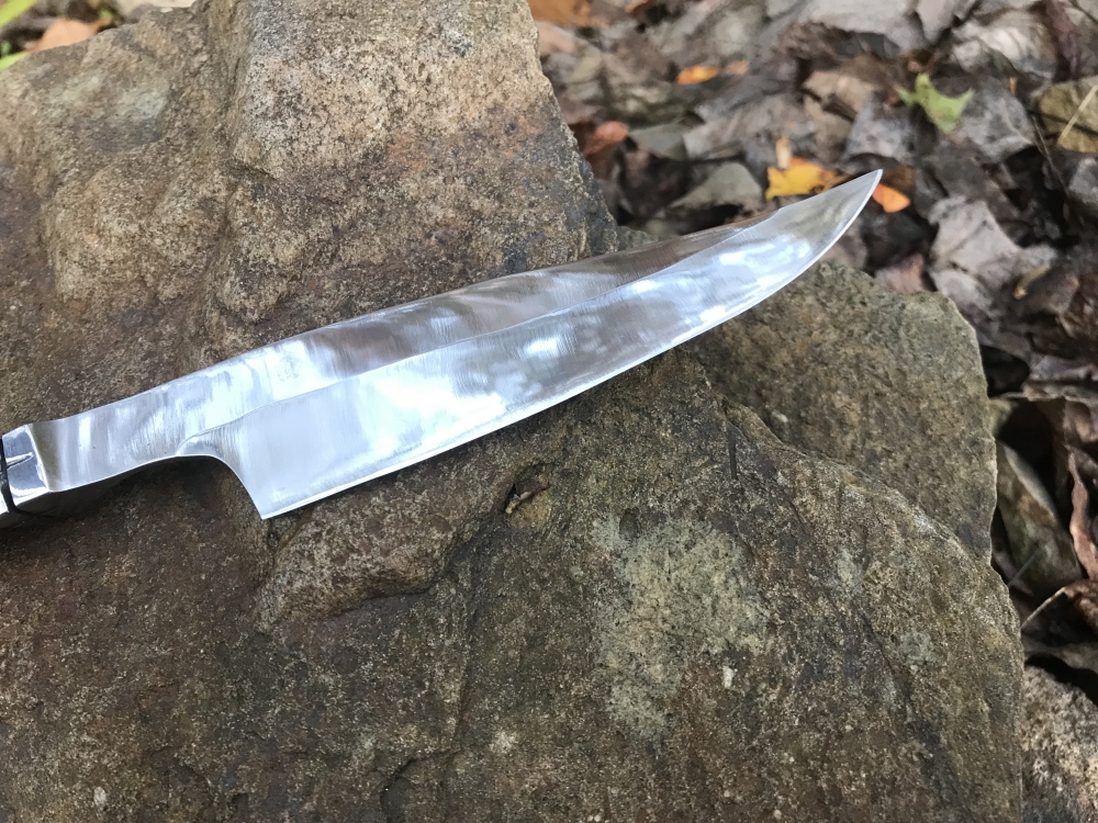 Railroad Spike Knife w/ Cube Twist + Leather Sheath