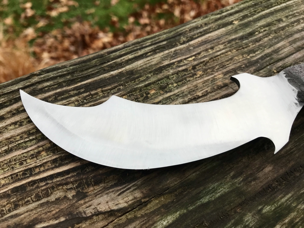 Cube Twisted Railroad Spike Bowie Knife